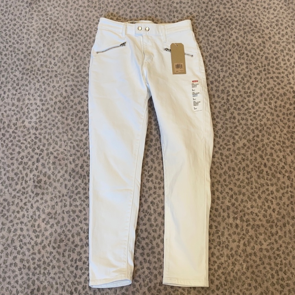 Levi’s High Rise White Jeans